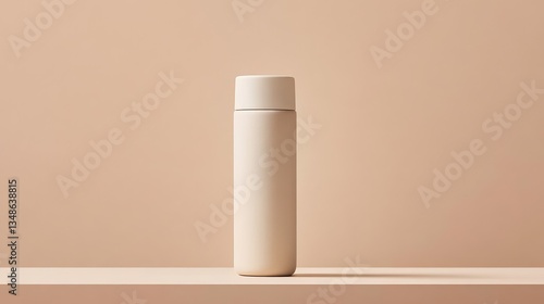 Wallpaper Mural A clean, unmarked shampoo bottle on a soft pastel background, ready for branding. Torontodigital.ca