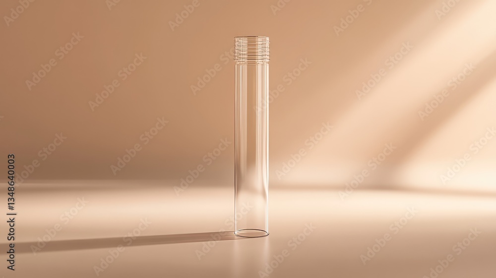 A clear plastic tube with a simple design, placed on a neutral surface, ready for custom labeling or design. A clear plastic tube with a simple design, placed on a neutral surface, ready for custom labeling or design.