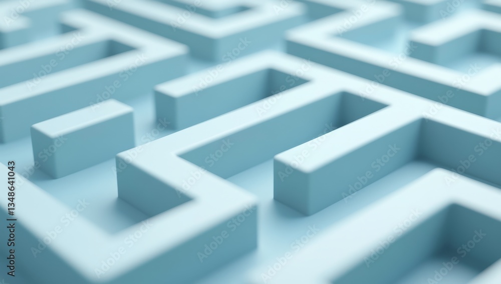 Abstract light blue maze Abstract light blue maze