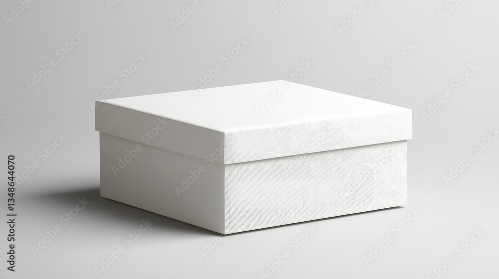 A plain, square product box with no markings, resting on a neutral-colored surface, offering copy space for custom branding or design. A plain, square product box with no markings, resting on a neutral-colored surface, offering copy space for custom branding or design.