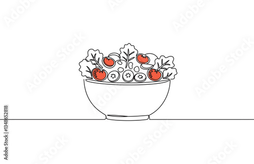 Minimalist salad icon. Green themed and modern design.