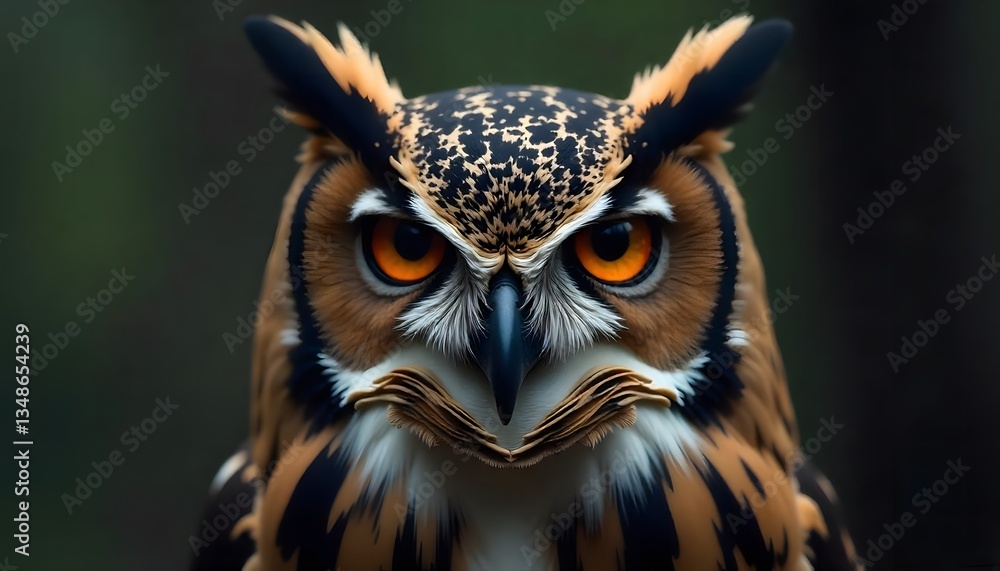 Intriguing Owl portrait bird face Intriguing Owl portrait bird face