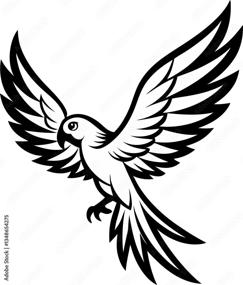 Fototapeta premium vector illustration of a bird