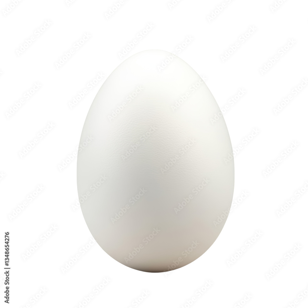 Simple White Egg on Smooth Background Surface Simple White Egg on Smooth Background Surface