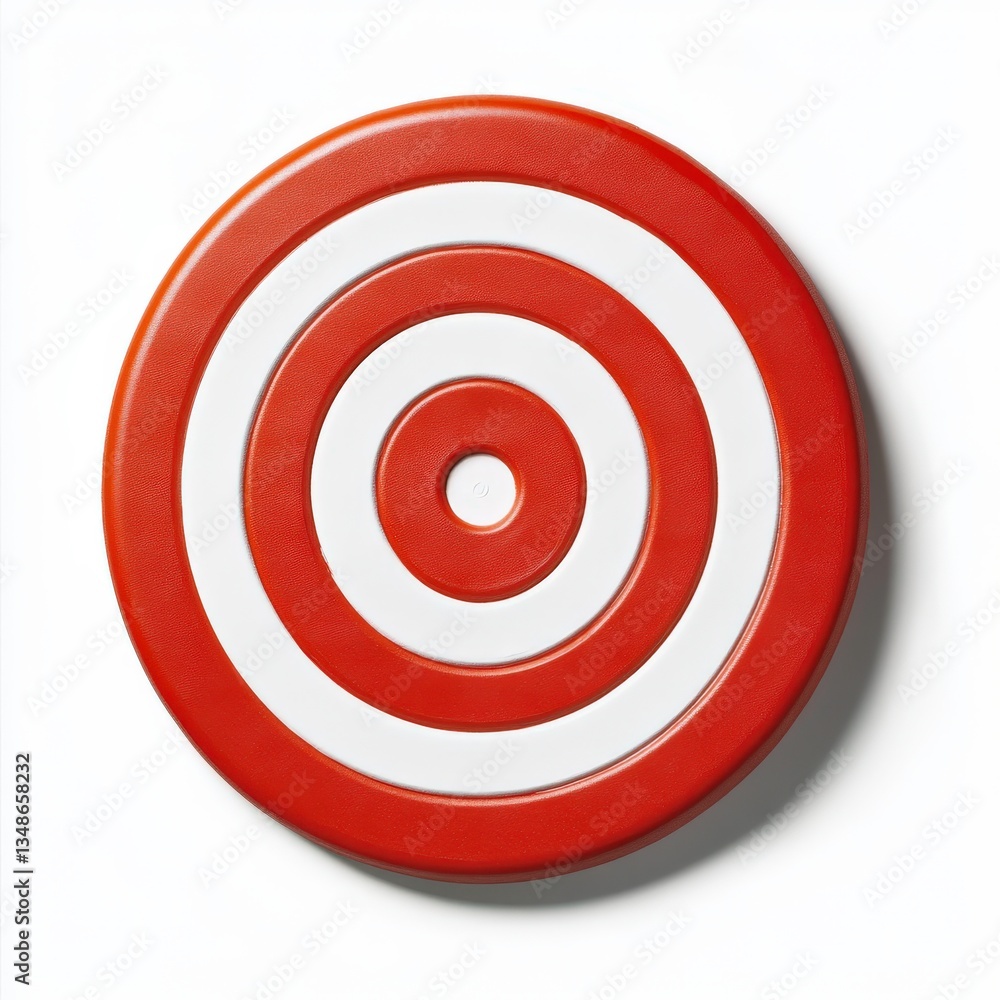 Classic Target: Red and White Circular Design on White Background Classic Target: Red and White Circular Design on White Background