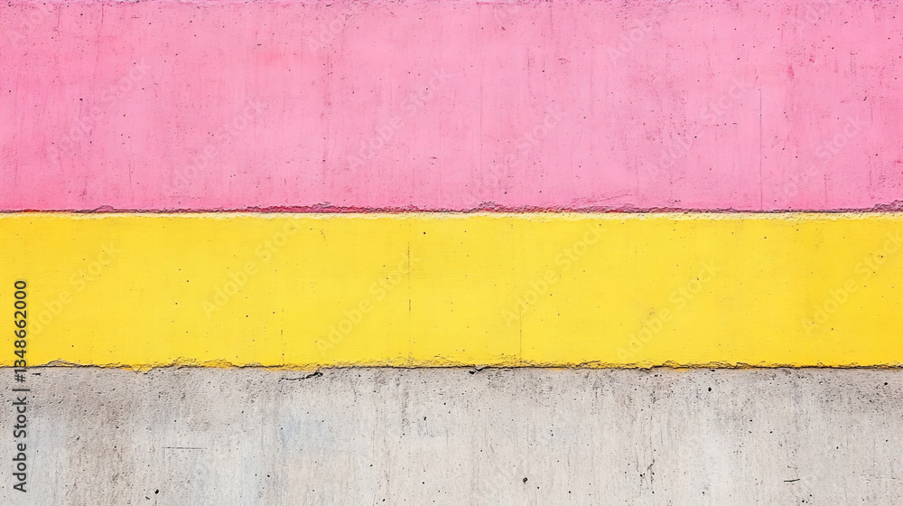 Vibrant graffiti art on a weathered concrete wall with bold geometric shapes and bright spray paint in blue, pink, and yellow. Vibrant graffiti art on a weathered concrete wall with bold geometric shapes and bright spray paint in blue, pink, and yellow.