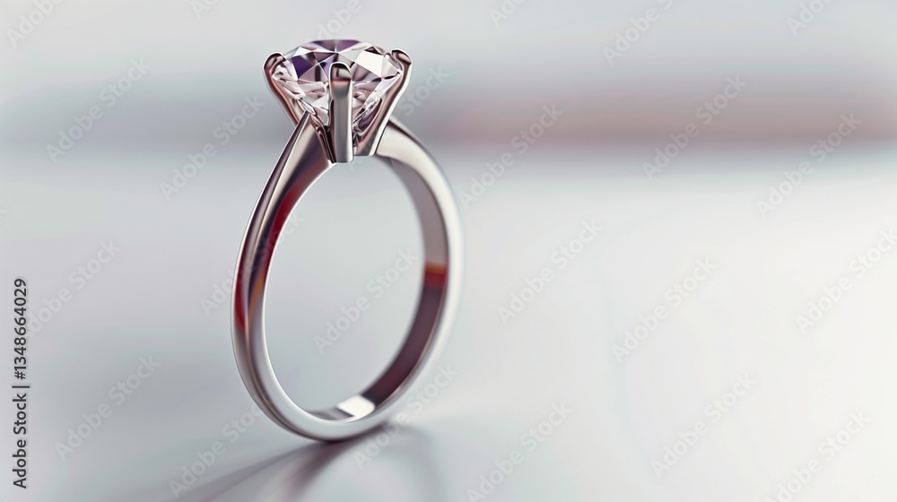 A diamond ring outline with a smooth band and a large, faceted gemstone on a white background. A diamond ring outline with a smooth band and a large, faceted gemstone on a white background.