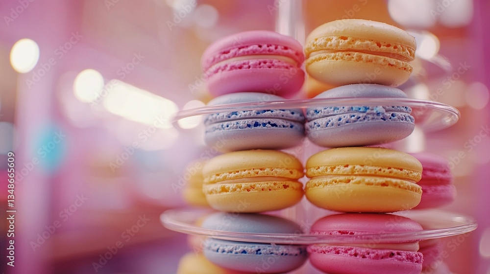 Obraz premium Pastel Macarons Tower