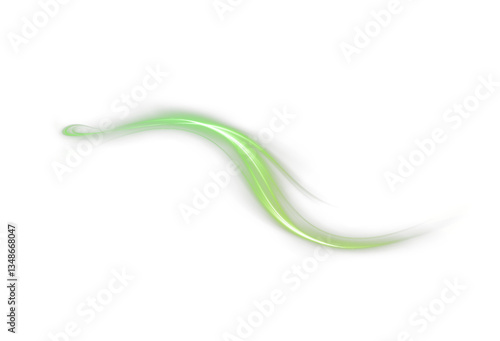 Light green Twirl. Curve light effect of green line. Luminous green circle. Light green pedistal, podium, platform, table. Vector 