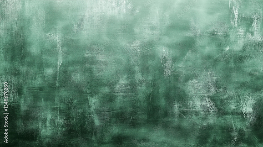 Fototapeta premium Green abstract texture with grunge canvas effect, gradient lighting, minimal composition.