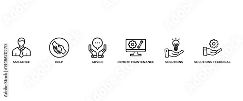 IT EXPERT banner web icon vector illustration concept for product and service quality inspection with an icon of ssistance, help, advice, remote maintenance, solutions, solutions technical, 