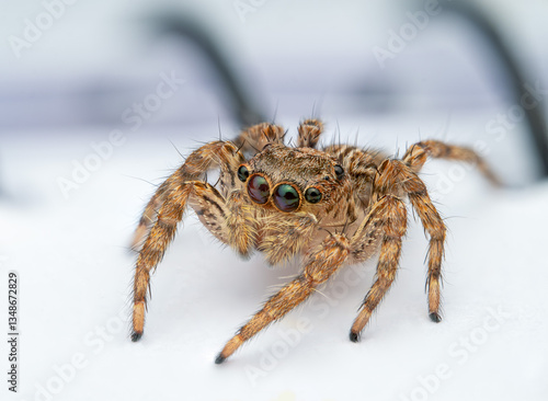 Wallpaper Mural Plexippus Spider Detail: Brown Jumping Spider, Macro Photography Torontodigital.ca