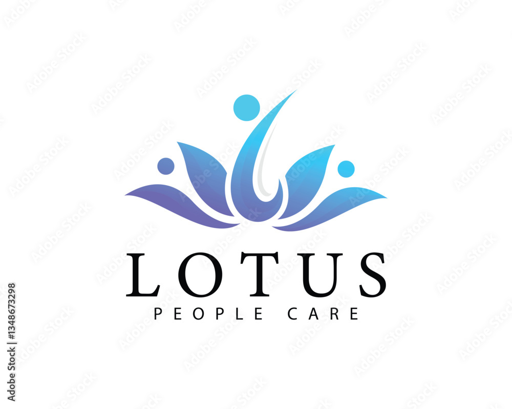 Obraz premium lotus logo creative design concept oil beauty salon yoga massage business