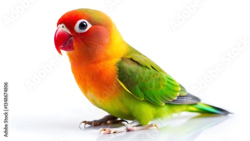Obraz na płótnie red parrot isolated on white background