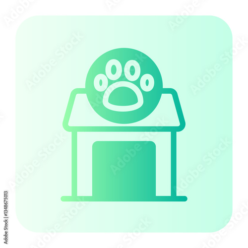 Dog house gradient icon