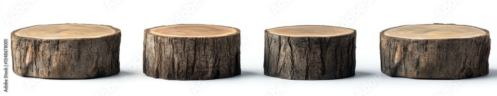 Fototapeta premium Rustic Wooden Stump Displays