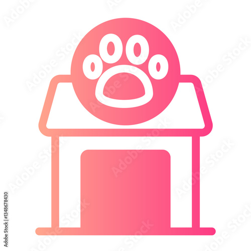Dog house gradient icon