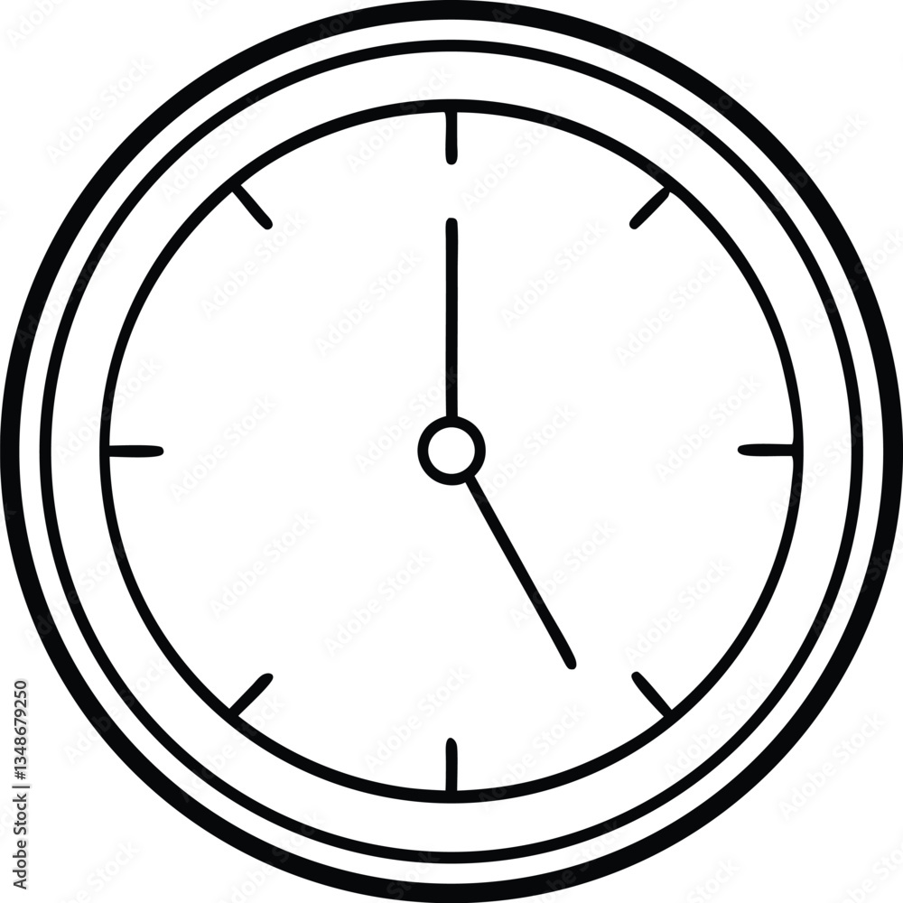 wall clock with clouds line art vector,wall clock coloring book page, wall clock with clouds line art vector,wall clock coloring book page,
