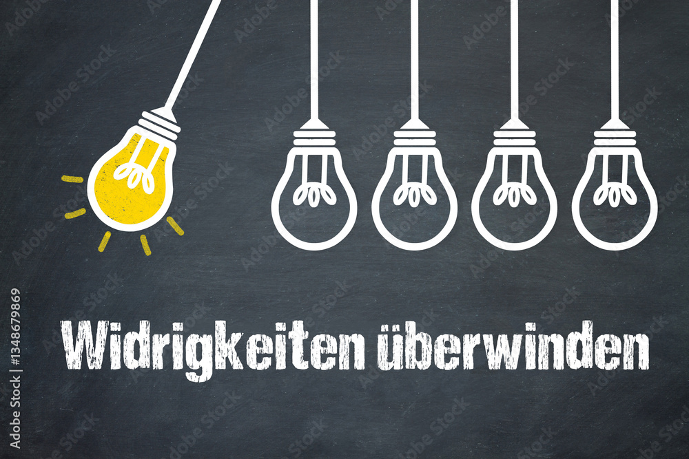 Fototapeta premium Widrigkeiten überwinden 