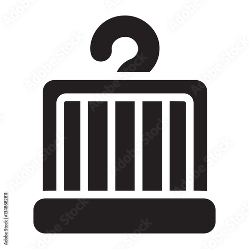 bird cage glyph icon