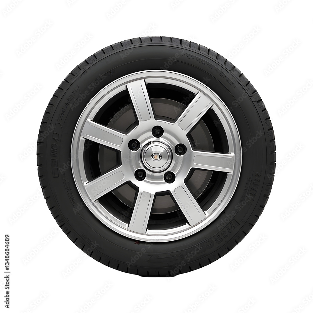 Obraz premium car wheel isolated on white