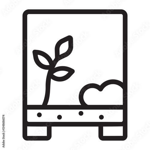 terrarium line icon