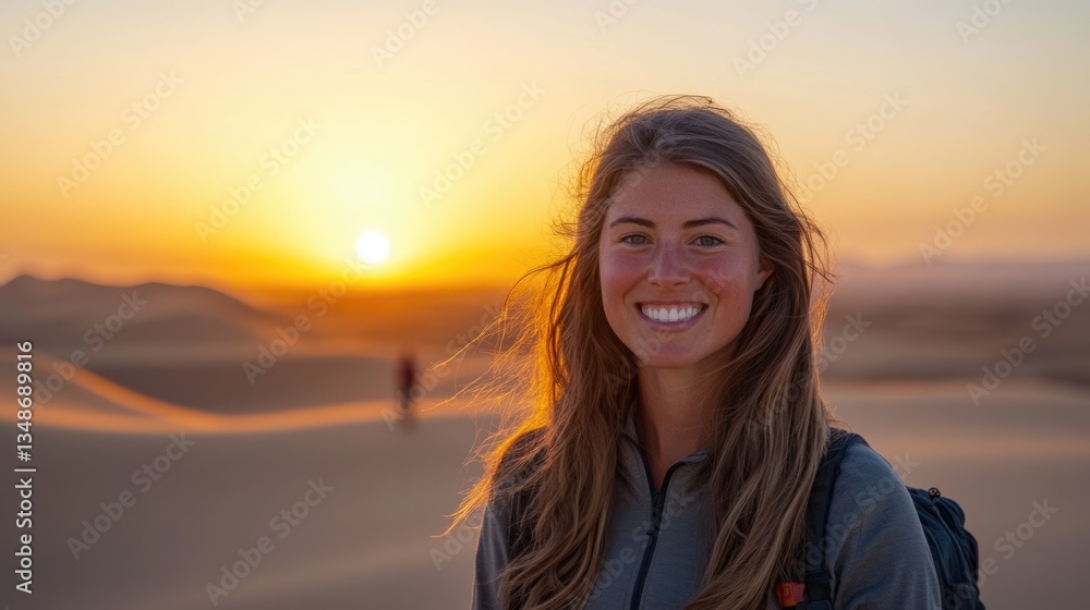 Glamis Dunes Sunset. Majestic Desert Landscape with Sandy Dunes Glamis Dunes Sunset. Majestic Desert Landscape with Sandy Dunes