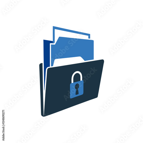 Confidential business files with security lock