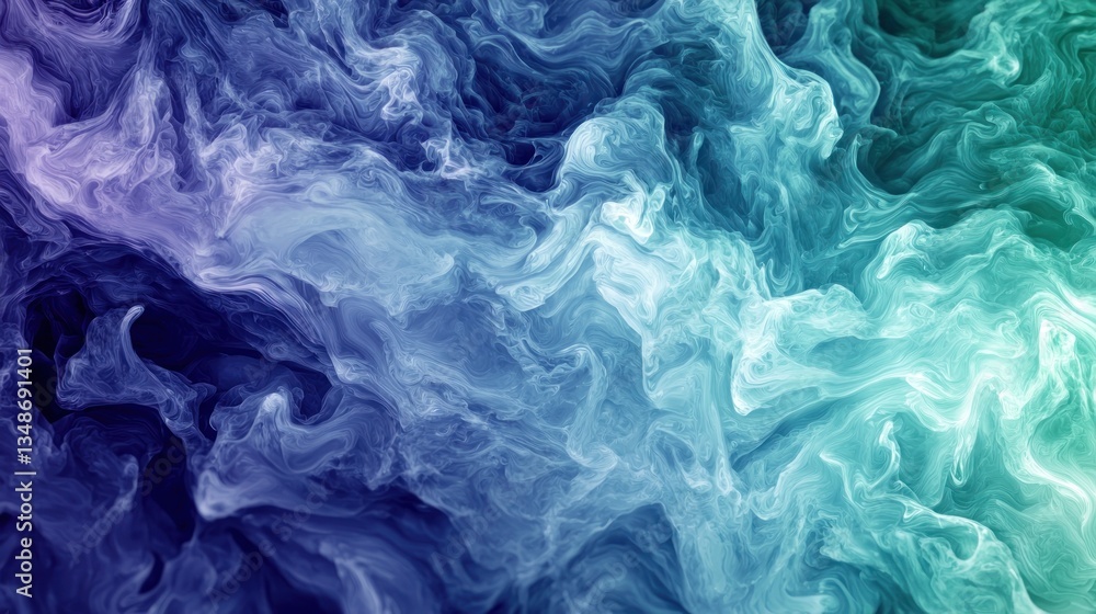 Abstract Swirling Blue and Green Hues Abstract Swirling Blue and Green Hues