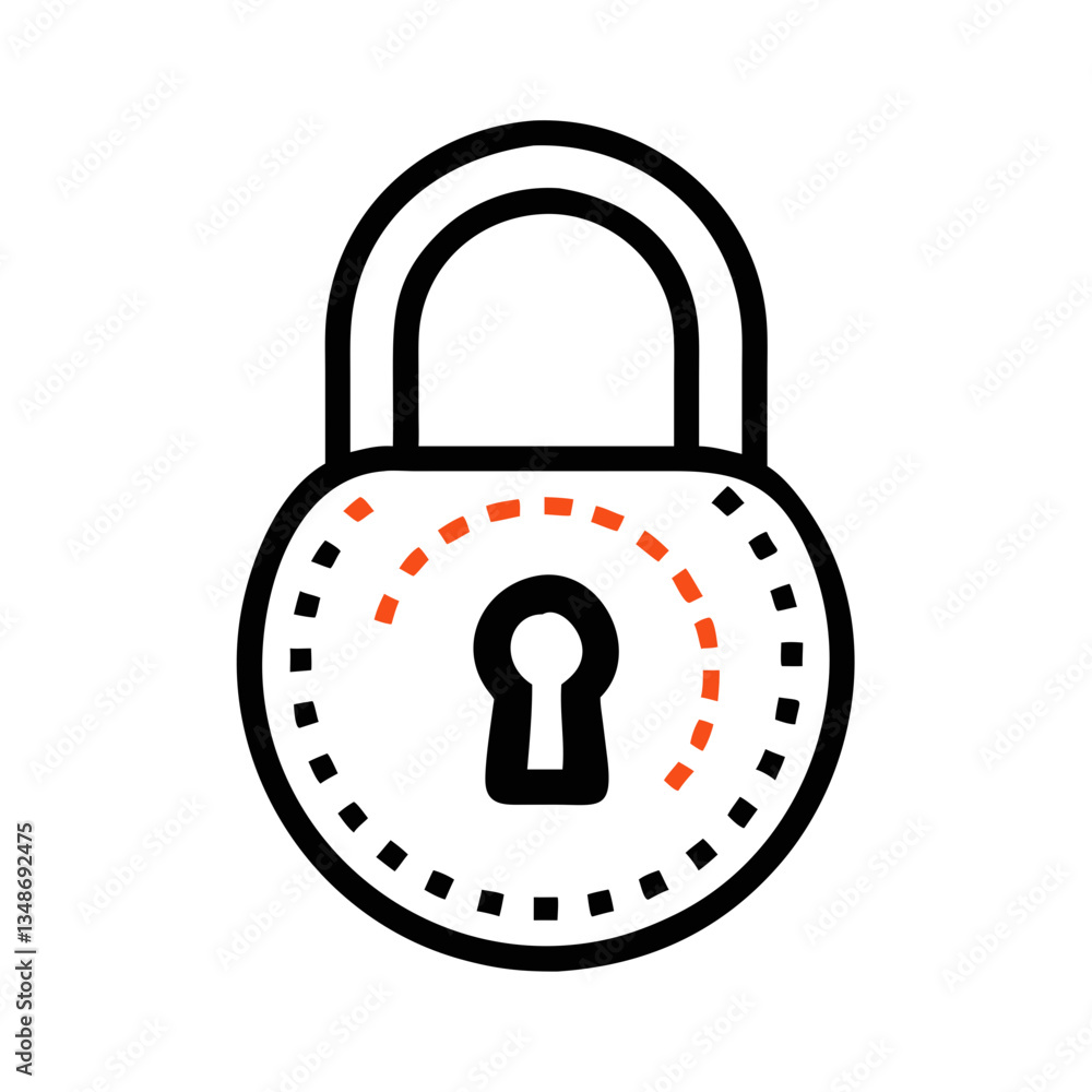 Padlock icon symbolizing security and protection Padlock icon symbolizing security and protection