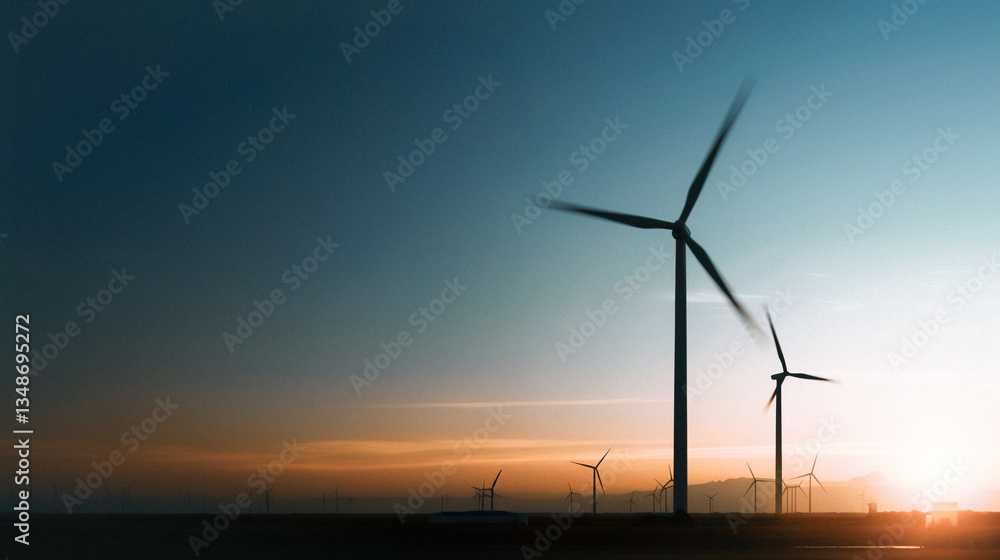 Wind Turbines at Sunset: Majestic wind turbines stand tall against a vibrant sunset, symbolizing sustainable energy and a commitment to environmental responsibility. Wind Turbines at Sunset: Majestic wind turbines stand tall against a vibrant sunset, symbolizing sustainable energy and a commitment to environmental responsibility.