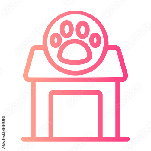 Dog house gradient icon