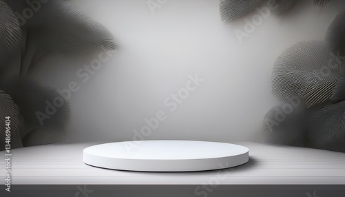 white dias or pedestal for product display and photoshoot