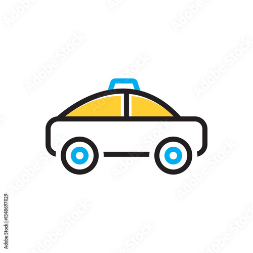 Multi color icon for taxi
