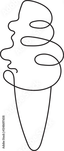 hand drawn vector illustration of an ice cream