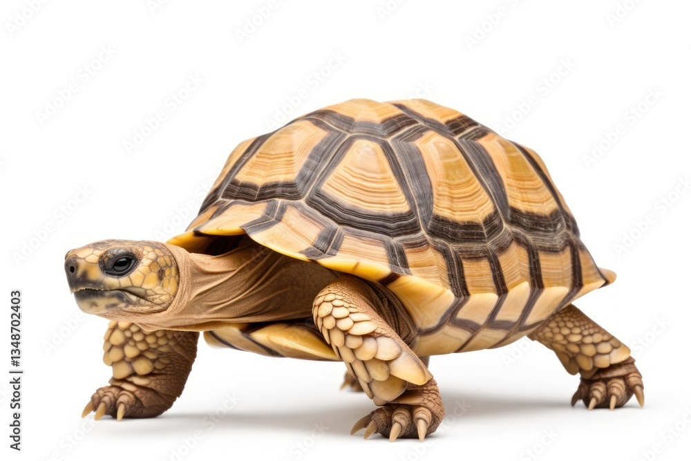 Obraz premium Tortoise reptile animal white background.