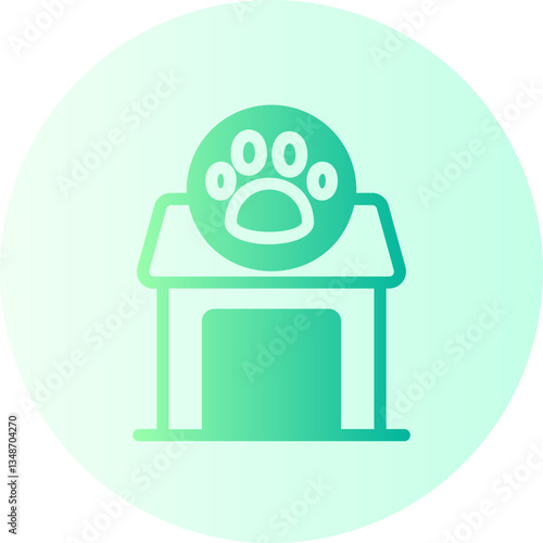 Dog house gradient icon