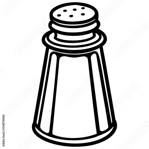 Clean Salt Shaker Vector Drawing