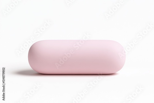 Pink oval object, smooth surface