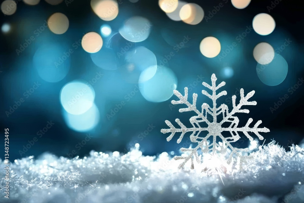 Enchanting visuals of snowflakes dancing amidst glimmering lights. Enchanting visuals of snowflakes dancing amidst glimmering lights.