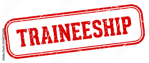 traineeship stamp. traineeship rectangular stamp on white background