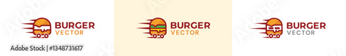 Burger house vector logo design 