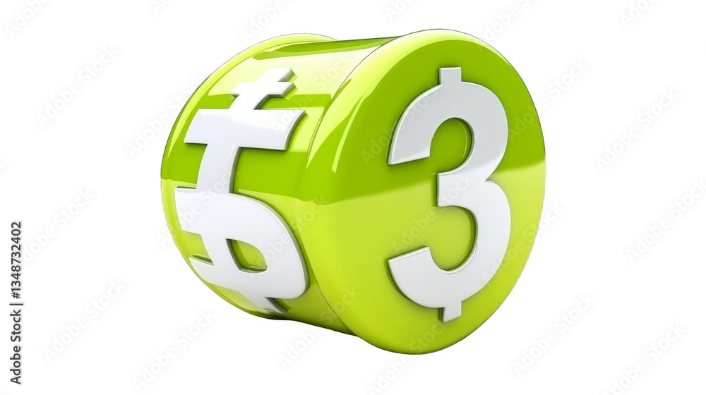 Obraz premium 3D Illustration Of Green Money Dice With Dollar Symbols On Black Background Optimized For Adobe Stock