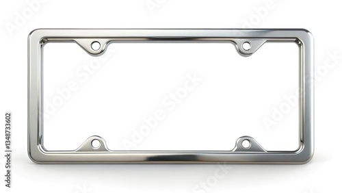 Blank License Plate Frame Mockup - Realistic Car Accessory Template for Design Presentation