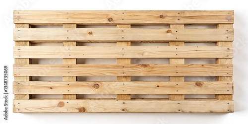 Empty Wooden Pallet Top View Mockup - Rustic Texture Background for Product Display