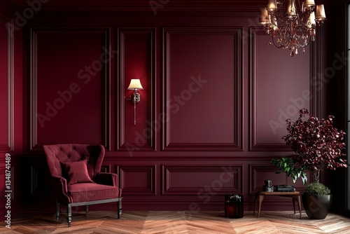 Create a stylish mock-up showcasing luxurious wooden flooring.