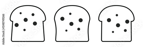 bread icon Simple thin line stroke vector