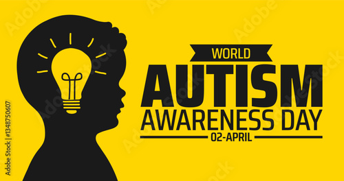 World Autism awareness day background banner or poster design template. observed every year in April 2. Holiday concept. Use to any Template, card, poster, placard, template.