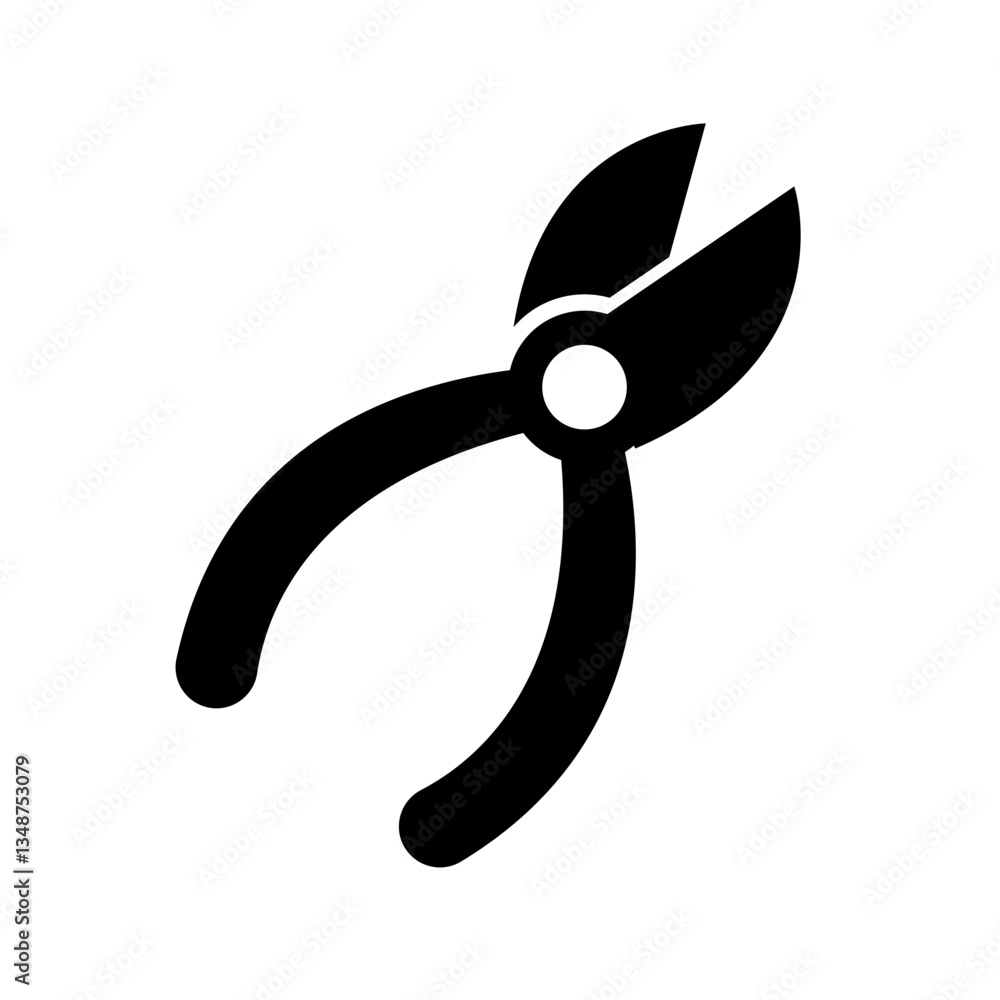 Simple nipper silhouette icon. Vector. Simple nipper silhouette icon. Vector.