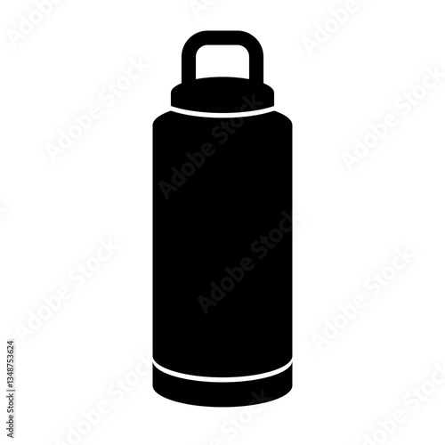 Reusable Water Bottle silhouette icon. Vector.